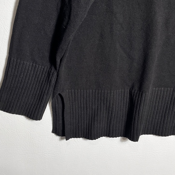 LOFT Classic Black Crew Neck Tunic Sweater Small NWT - Picture 2 of 10